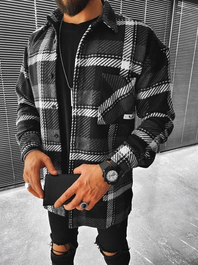 Herren - Kariertes Freizeithemd - Polyester - Einreihig - Stilvolles Frühlingsdesign für jeden Anlass