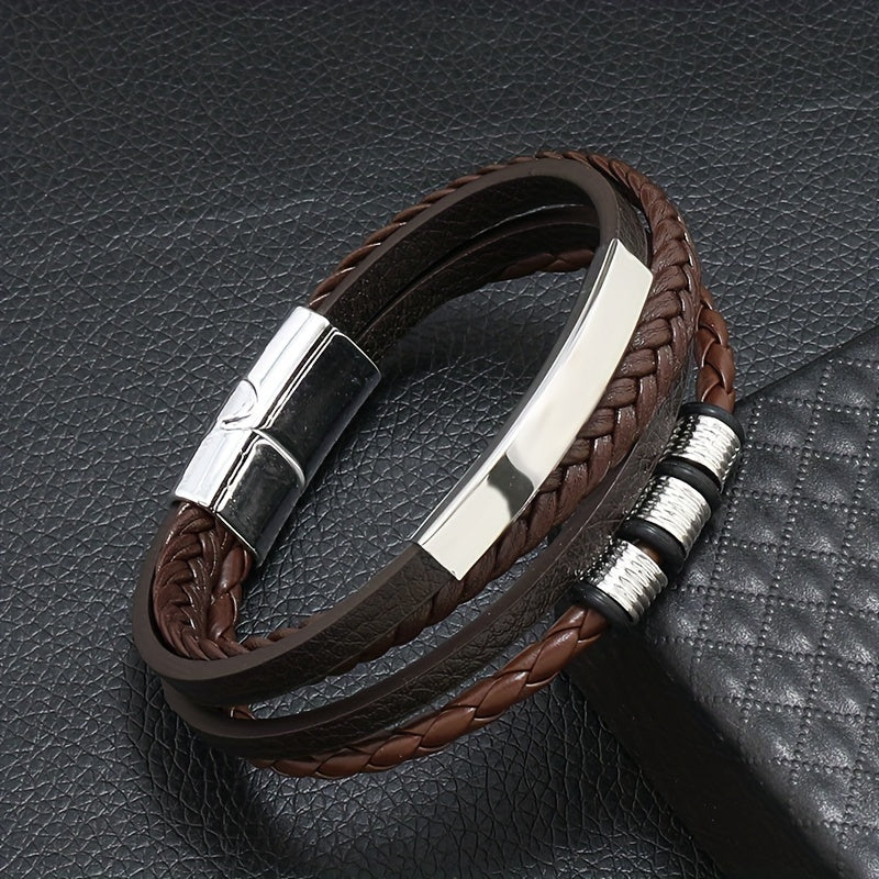 Herrenarmband | Vintage Handwoven | Mehrlagig & Magnetverschluss
