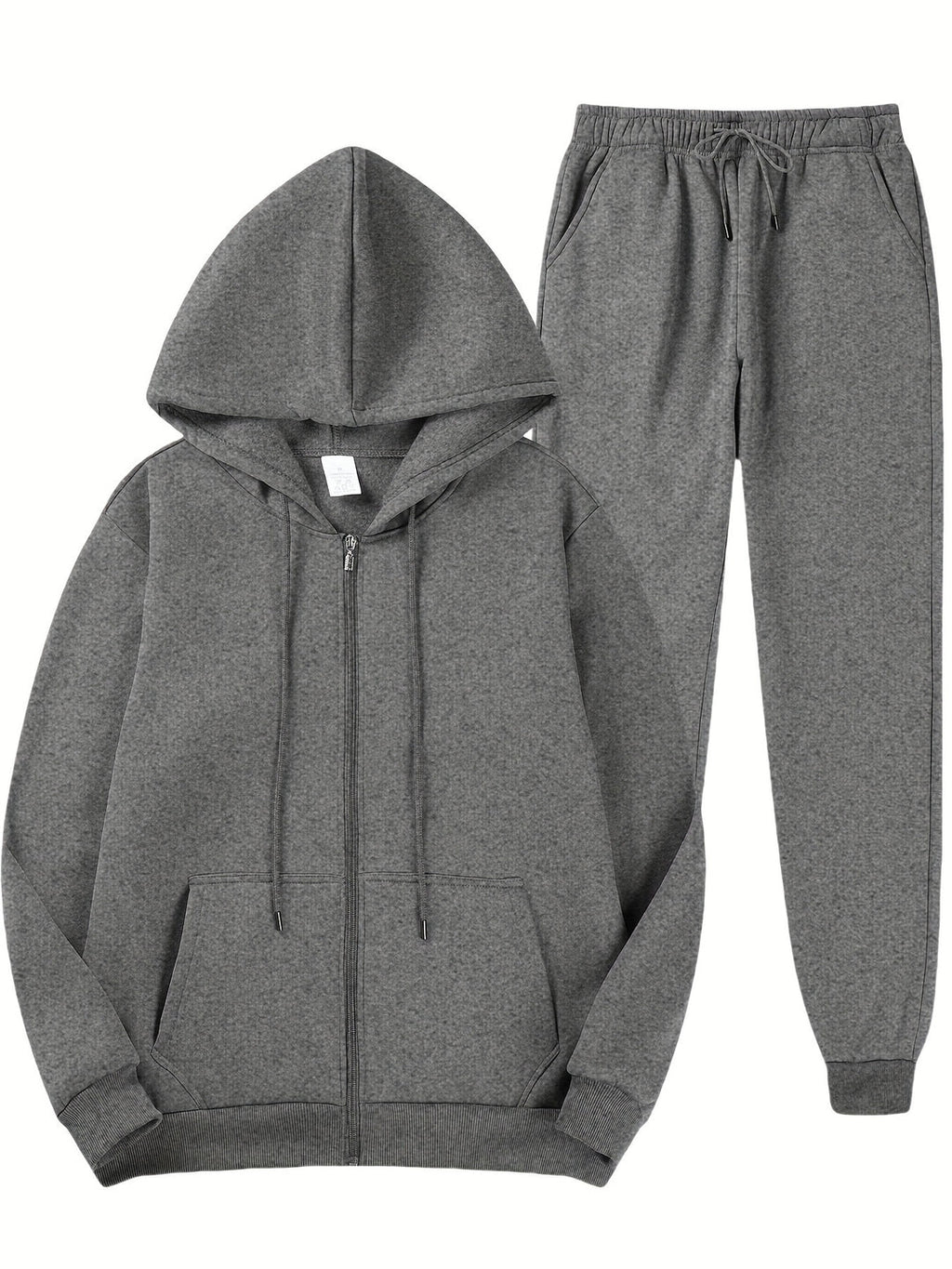 Herren-Sweatanzug | Fleece gefüttert | Kapuzenpulli & Sweatpants mit Reißverschluss | Warm & lässig