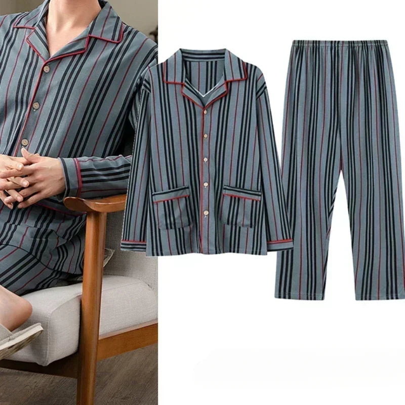 Lässiges Winter-Pyjama-Set in Übergröße mit ultimativem Komfort für Männer | Dani