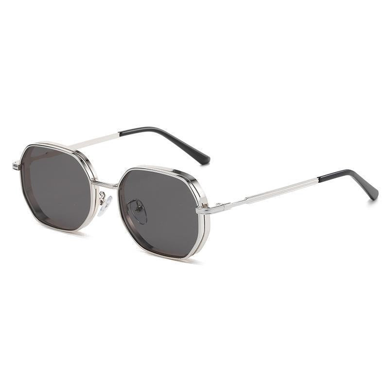 Herren Sonnenbrille | Sechseckiger Metallrahmen | Punk Style | Vintage & Einzigartig