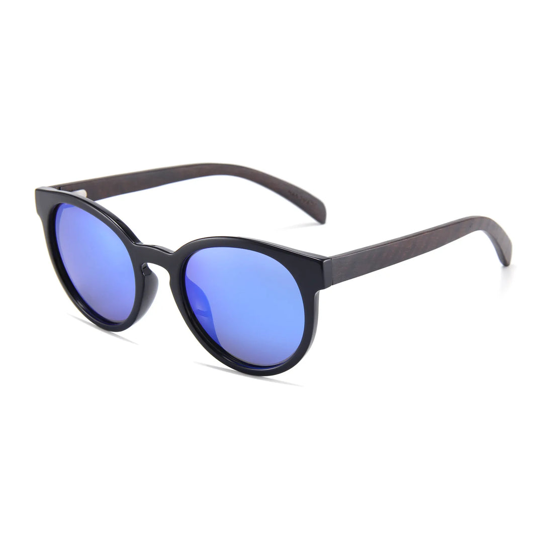 Herren-Sonnenbrille | Polarisiert & UV400 | Bambusbeine & Vintage-Design | Federscharniere