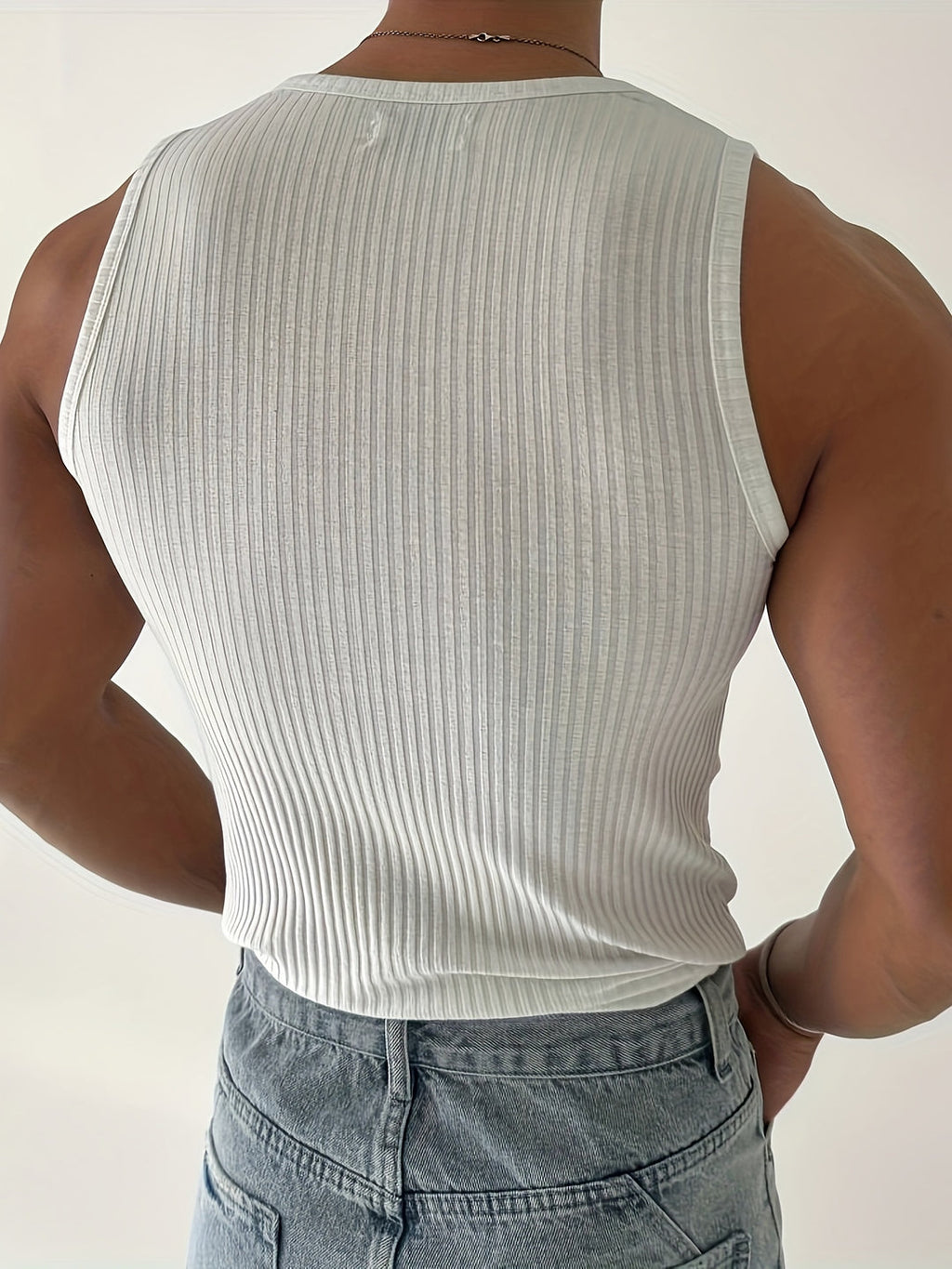 Herren Tanktop | Rippengewebe & ärmellos | Atmungsaktiv & Stretch | Für Fitness & Running Sommer