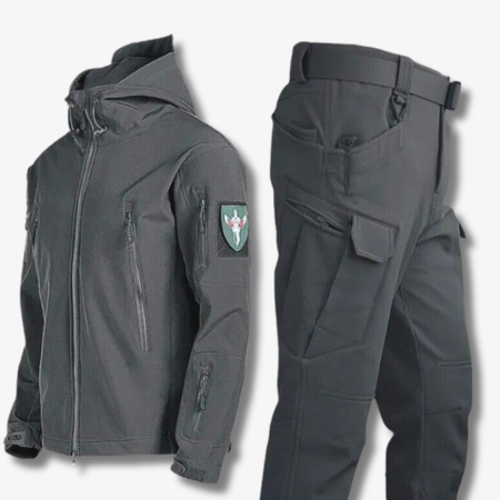 Taktische Herrenjacke und -hose im Set für ultimative Haltbarkeit und Funktionalität | Wout
