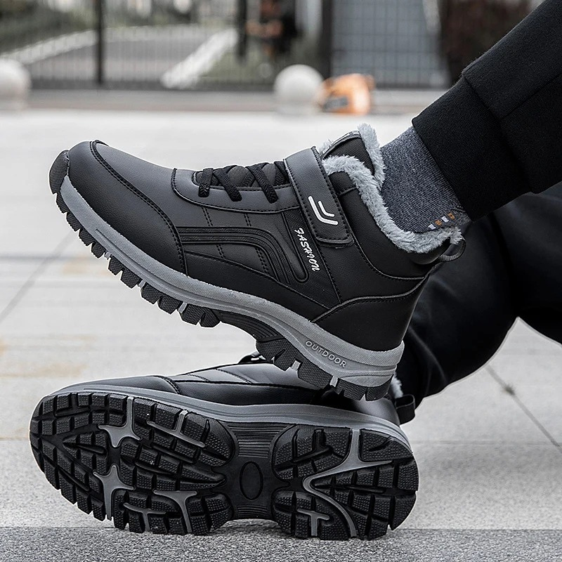 Wasserdichte Winterstiefel für Männer mit Fleecefutter und Klettverschluss | Finn