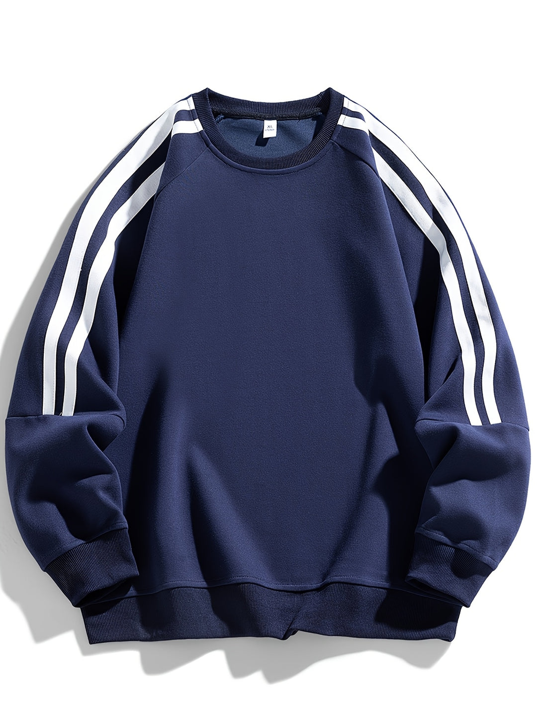 Herren Pullover | Stylisch & Atmungsaktiv | Gestreiftes Seitendesign | Klassischer Rundhalsausschnitt