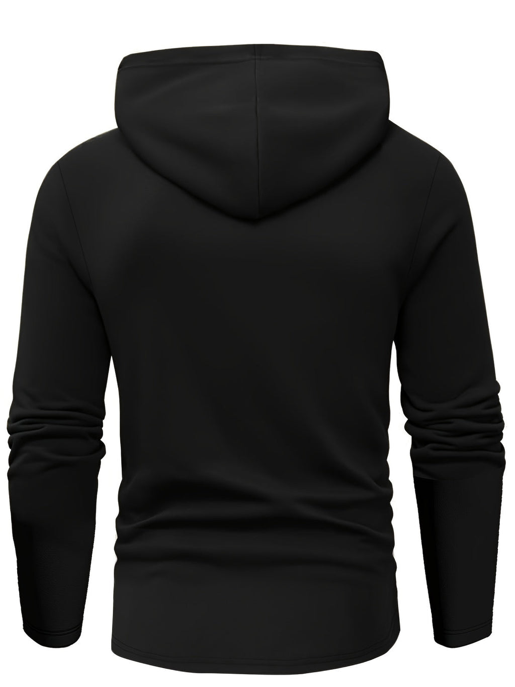 Herren-Kapuzenpullover | Leicht & Atmungsaktiv | Kordelzug & Drei-Knopf-Verschluss | Lässig & Sportlich