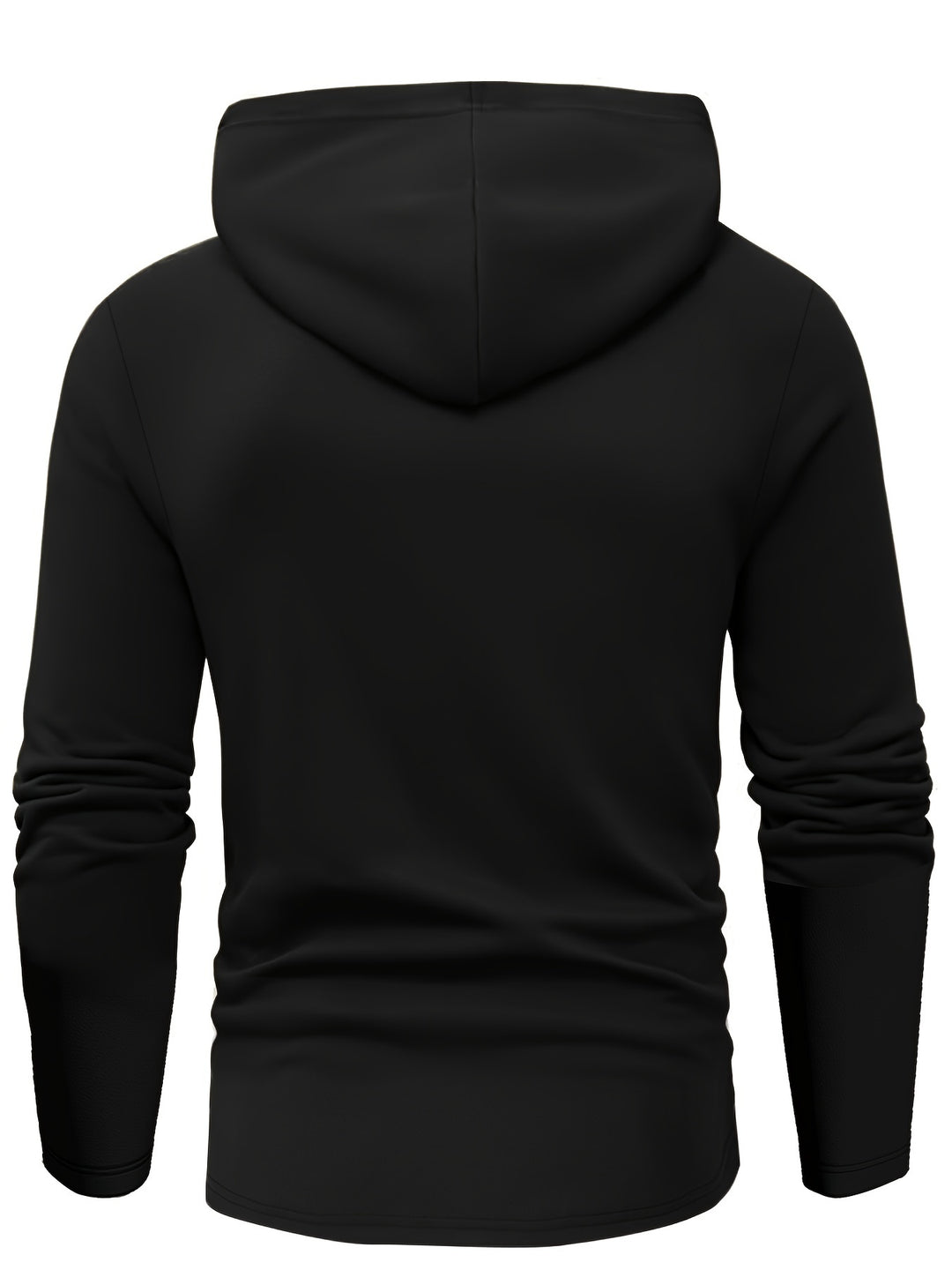 Herren-Kapuzenpullover | Leicht & Atmungsaktiv | Kordelzug & Drei-Knopf-Verschluss | Lässig & Sportlich