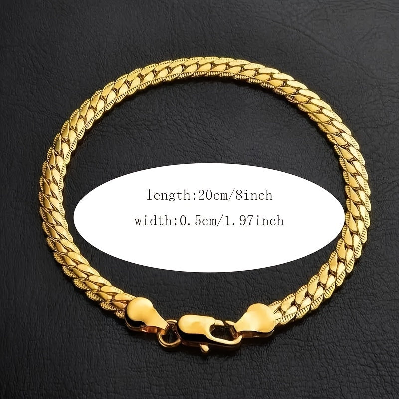 Herrenarmband | Vergoldetes Gold | Trendiges & schlichtes Design | Kupfer