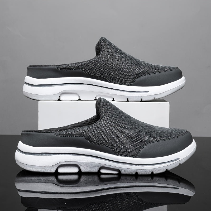 Herren-Einstiegs-Sneaker | Leichtes & atmungsaktives Mesh | MD-Sohle | Marineblau mit orangen Akzenten