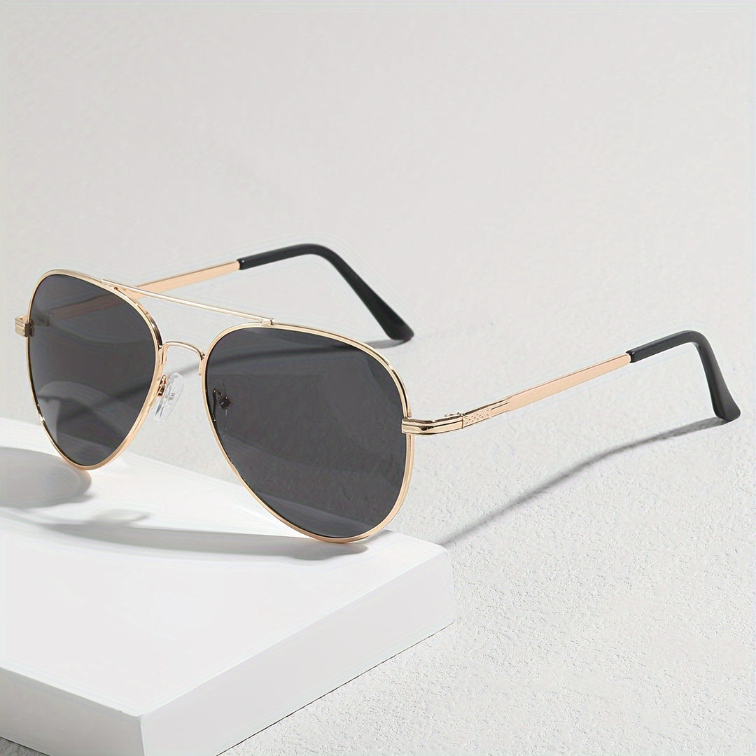 Moderne Piloten-Sonnenbrille für Herren mit Metallrahmen und PC-Gläsern | Fabian
