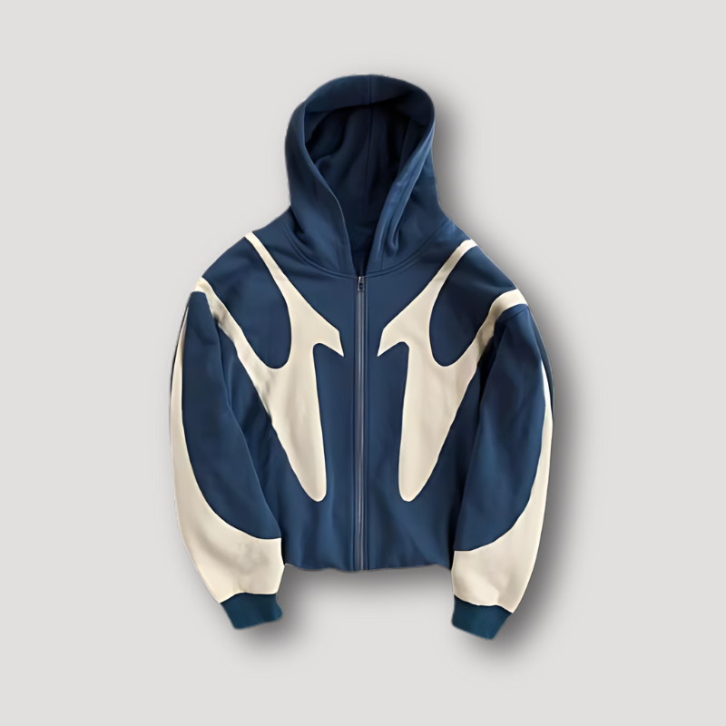 Trendiger Zip Hoodie für Männer mit urbanem Streetwear-Style und auffälligem Design | Brent