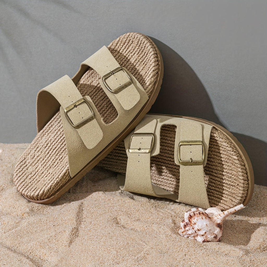 Herrensandalen | Offene Zehe & Schnalle | Atmungsaktiv & Rutschfest | EVA-Sohle für Strand & Wasser