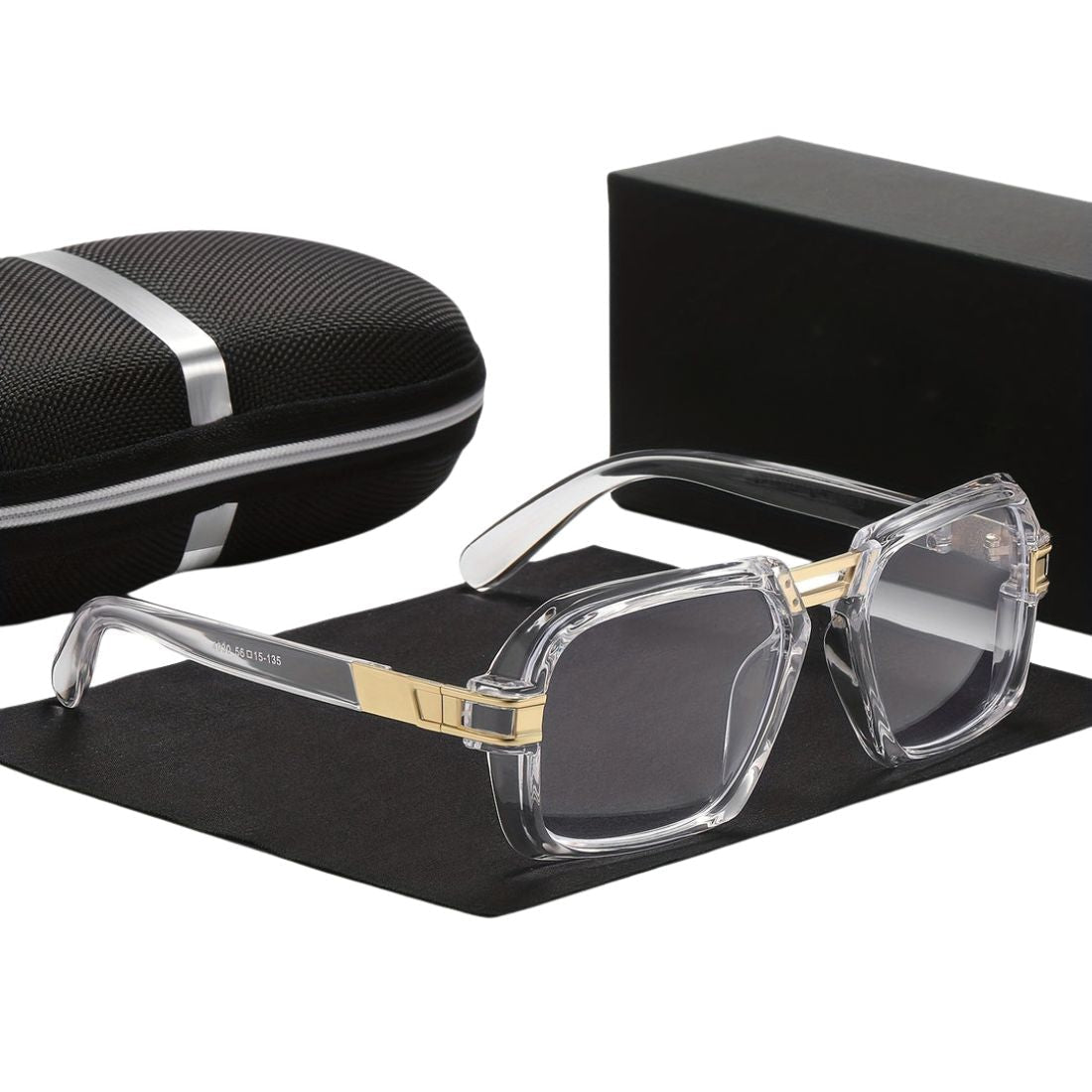 Herren Steampunk-Sonnenbrille | Quadratischer Rahmen | Stilvoll & staubdicht