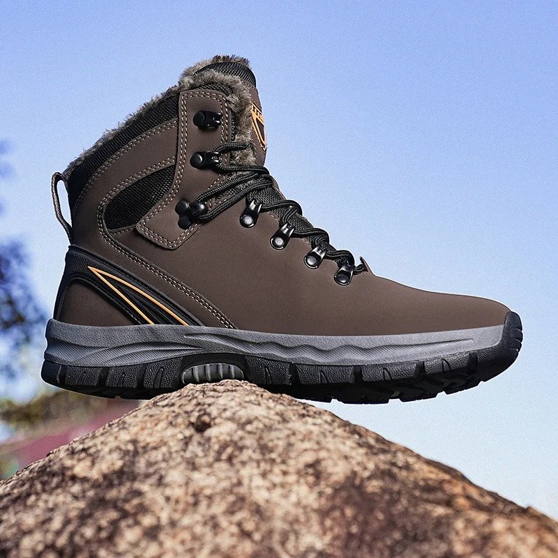 Wasserdichte, isolierte Winterstiefel für Männer mit Fleecefutter und einzigartigem Design | Pieter
