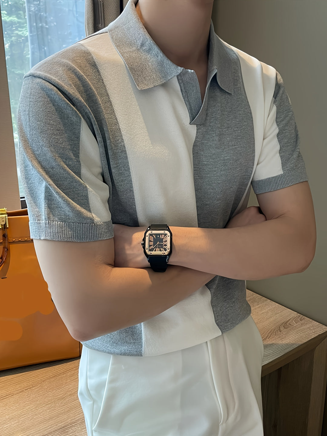 Stylisches Herren-Farbblock-Poloshirt mit atmungsaktivem Komfort und sportlicher Eleganz | Olivier