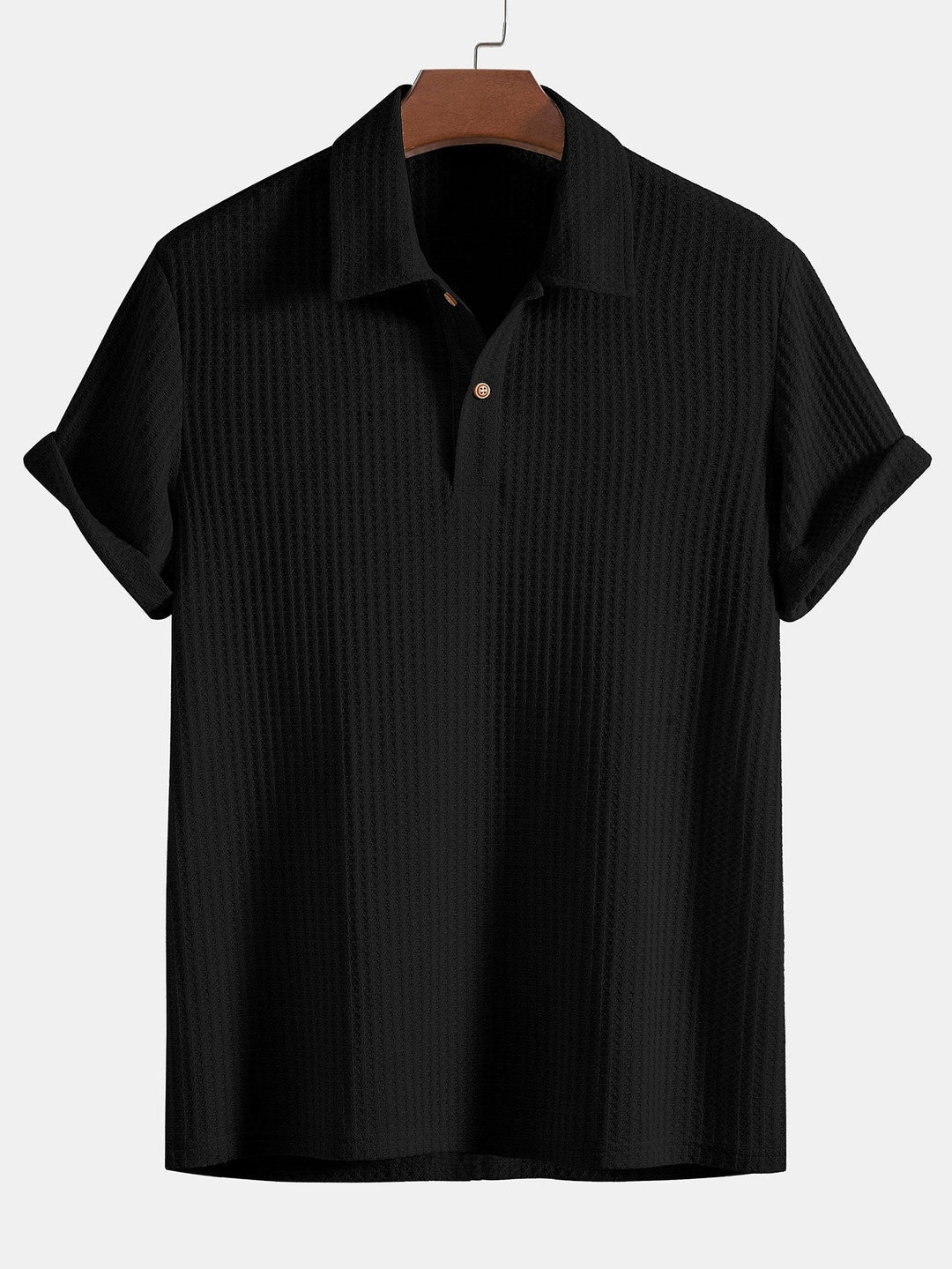 Stilvolles Poloshirt aus Waffelstrick für mühelosen Komfort und lässige Eleganz | Joshua