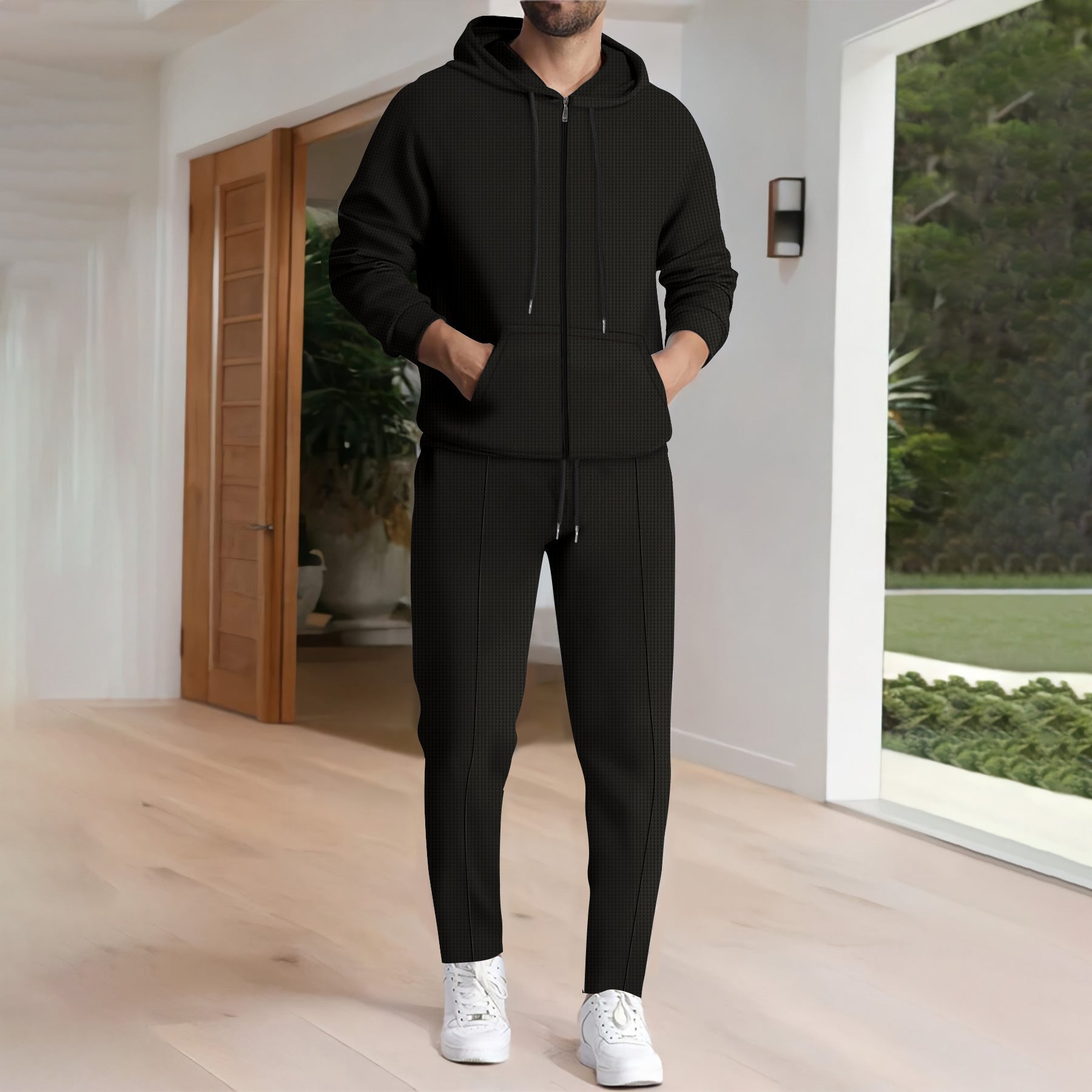Modernes und luxuriöses Winter-Kapuzenpullover- und Hosenset für zeitlosen Komfort und einzigartigen Stil | Timo