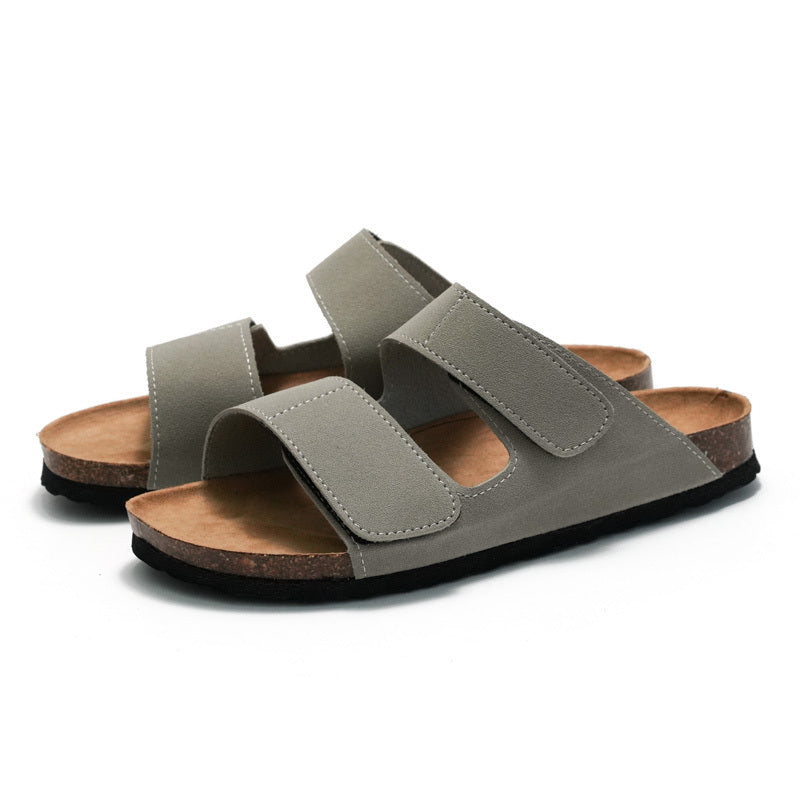 Herrensandalen | Doppelter Riemen & Geschlossener Verschluss | Komfortabel & Atmungsaktiv | Gummisohle