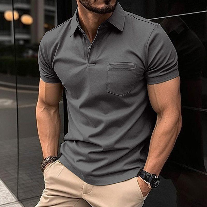 Herren Polo T-Shirt | Slim Fit Sportliches Modell | Seidig & Atmungsaktiv | Baumwolle & Polyester