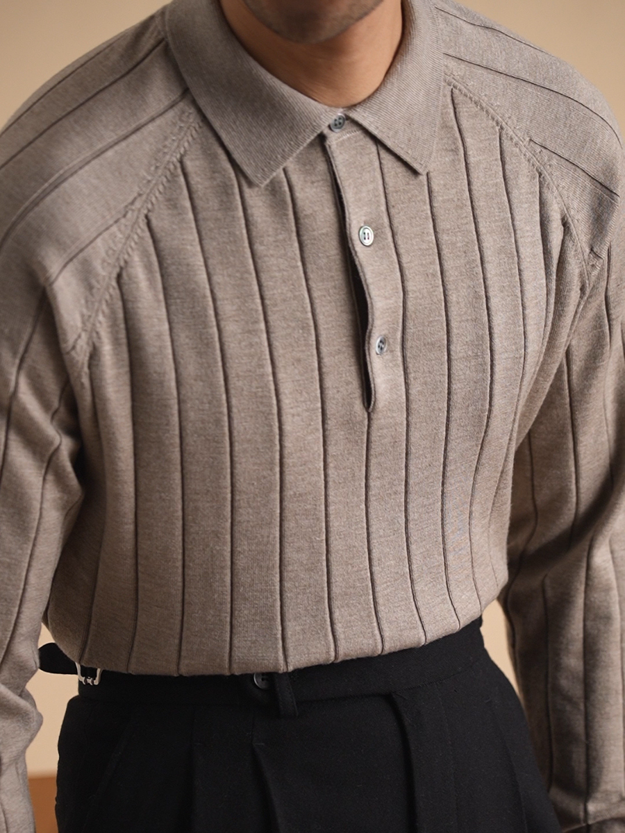 Anspruchsvolles Herren-Strickpolohemd mit zeitloser Eleganz und hohem Tragekomfort | Thomas