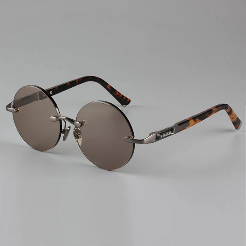 Herren-Sonnenbrille | Goldmetallic-Rahmen & Kristallgläser | UV-Schutz | Acetat-Beine