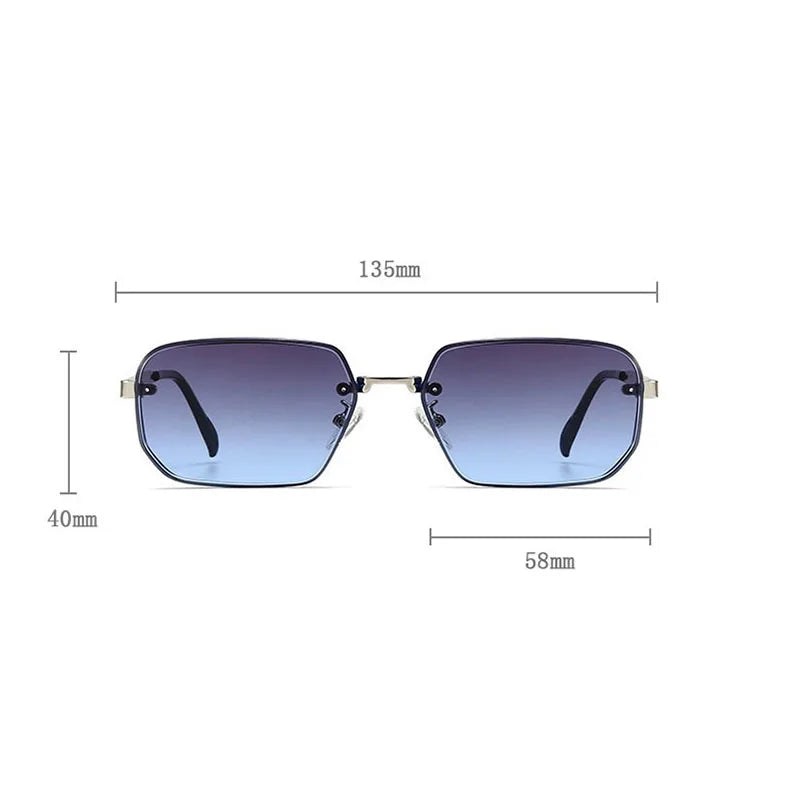 Sonnenbrille | Elegantes quadratisches Design | UV400 & Antireflexion | Metallrahmen