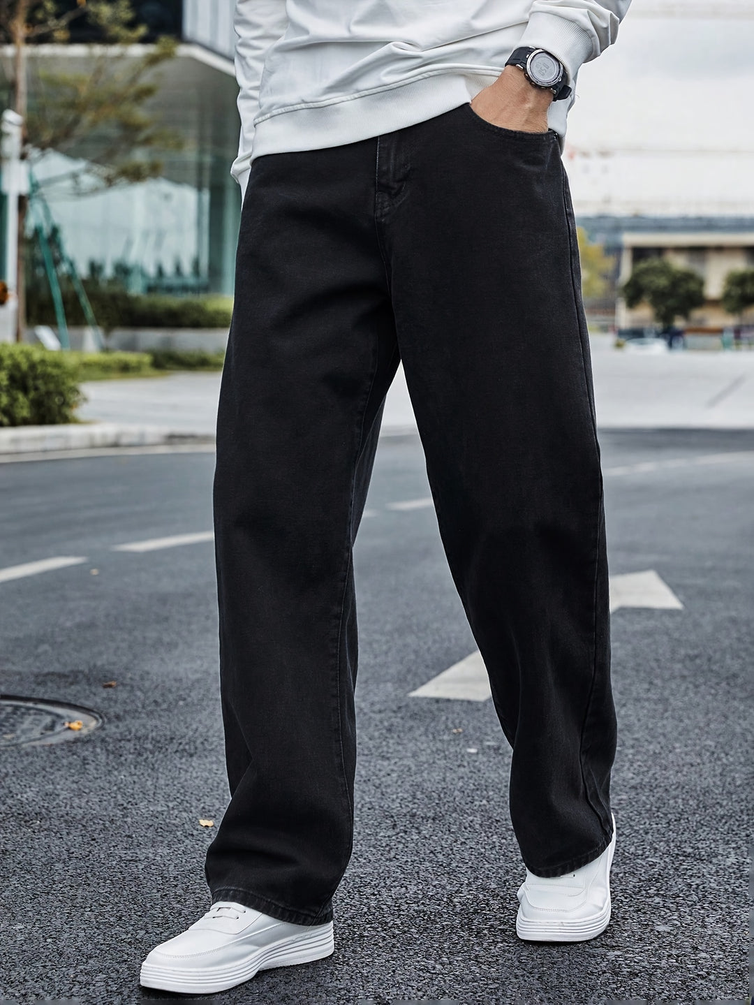 Stylische Retro-Hose mit geradem Bein für Männer mit trendigem Design | Jack
