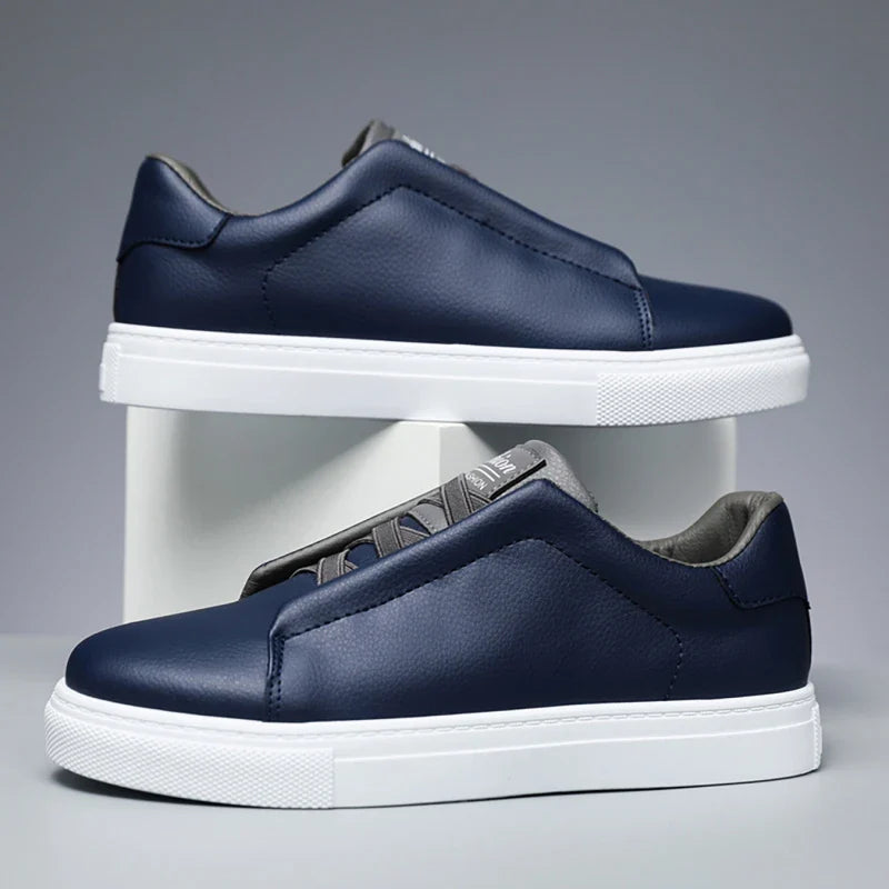Herren Sneaker | Minimalistisches Slip-On Design | Veganes Leder & Atmungsaktiv | Gummisohle