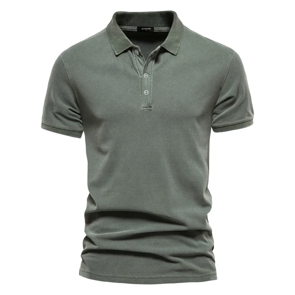 Herren-Poloshirt | Atmungsaktive Baumwolle | Casual & Golf | Unifarben | Kurze Ärmel