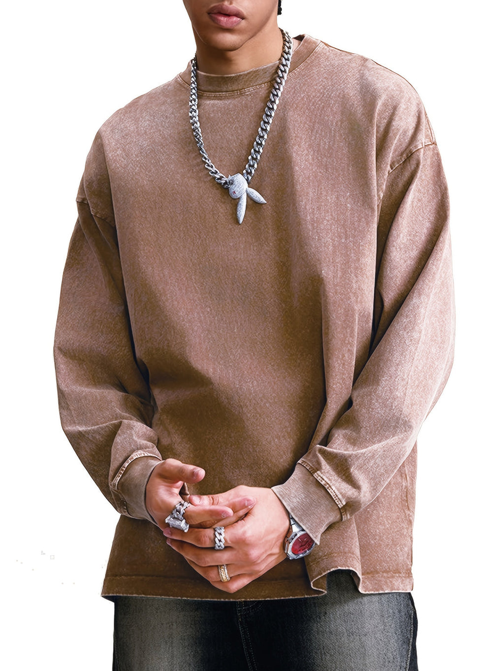 Herren Pullover | Trendy & Bequem | Gealtertes Design & Weicher Stoff | Lange Ärmel