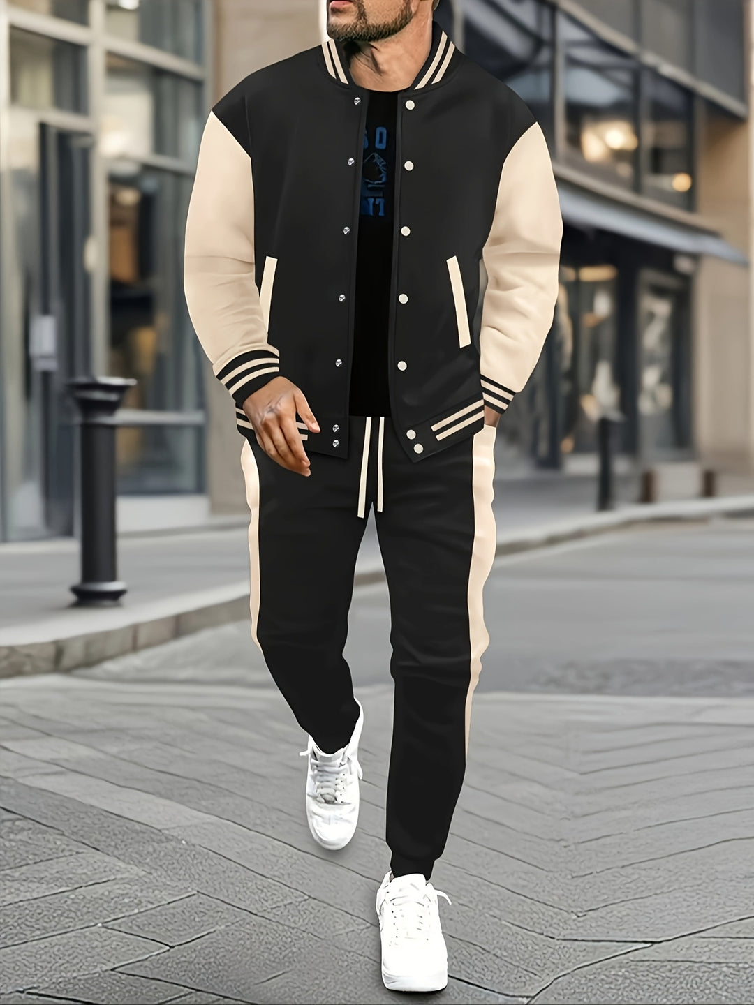 Trendy Baseball Jacke & Hose | Sportlich & vielseitig | Herrenset
