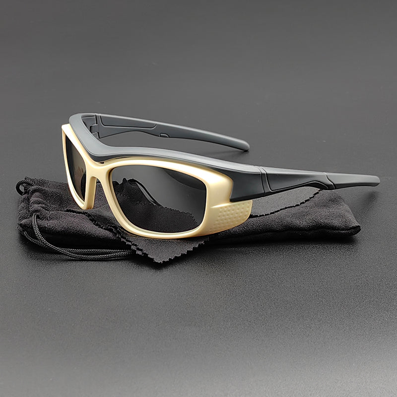 Sport-Sonnenbrille für Männer | Polarisierende Gläser | 100% UV-Schutz | Leichtes Plastik