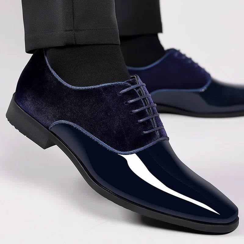 Herrenschuhe | PU & Samt | Schnürung & Slim Fit | Party & Business