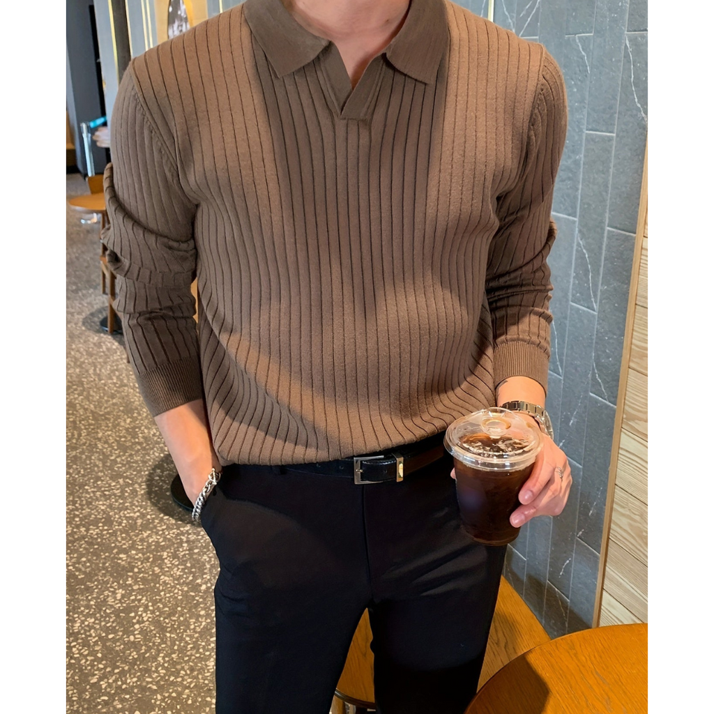 Bequemer und modischer Herrenstrickpullover mit atmungsaktiver Wärmefunktion | Dennis