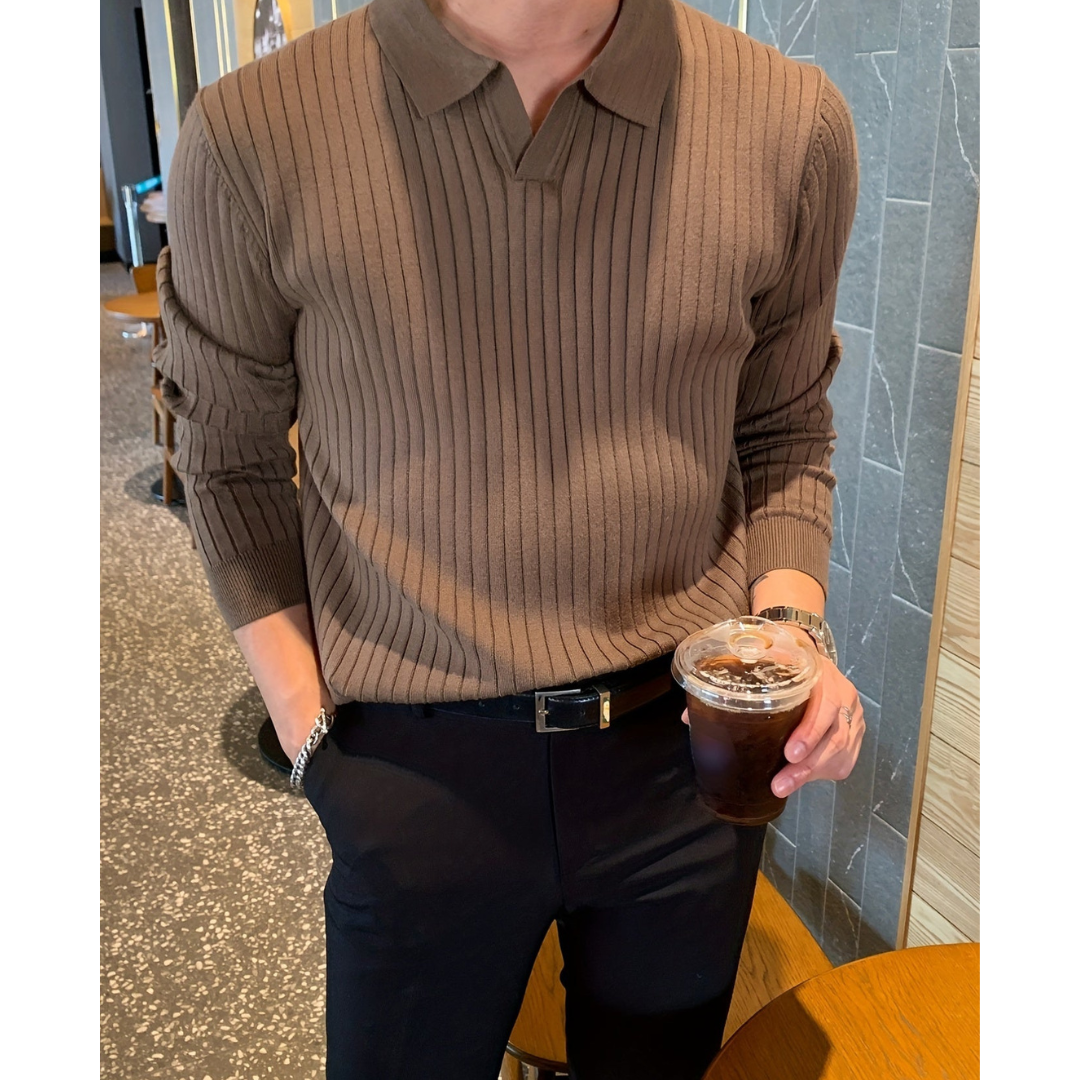 Bequemer und modischer Herrenstrickpullover mit atmungsaktiver Wärmefunktion | Dennis