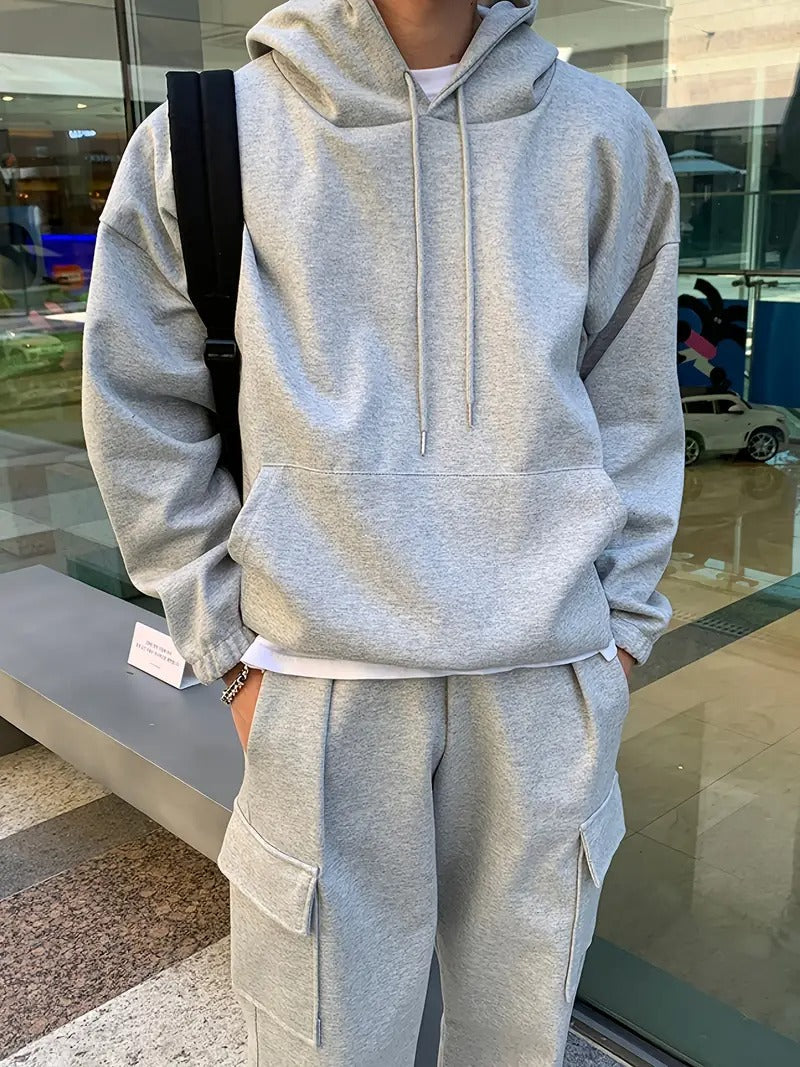 Herren-Sport-Set | Kapuzenpulli & Sweatpants | Leichter Stretch & Komfortabel | Frühling/Herbst