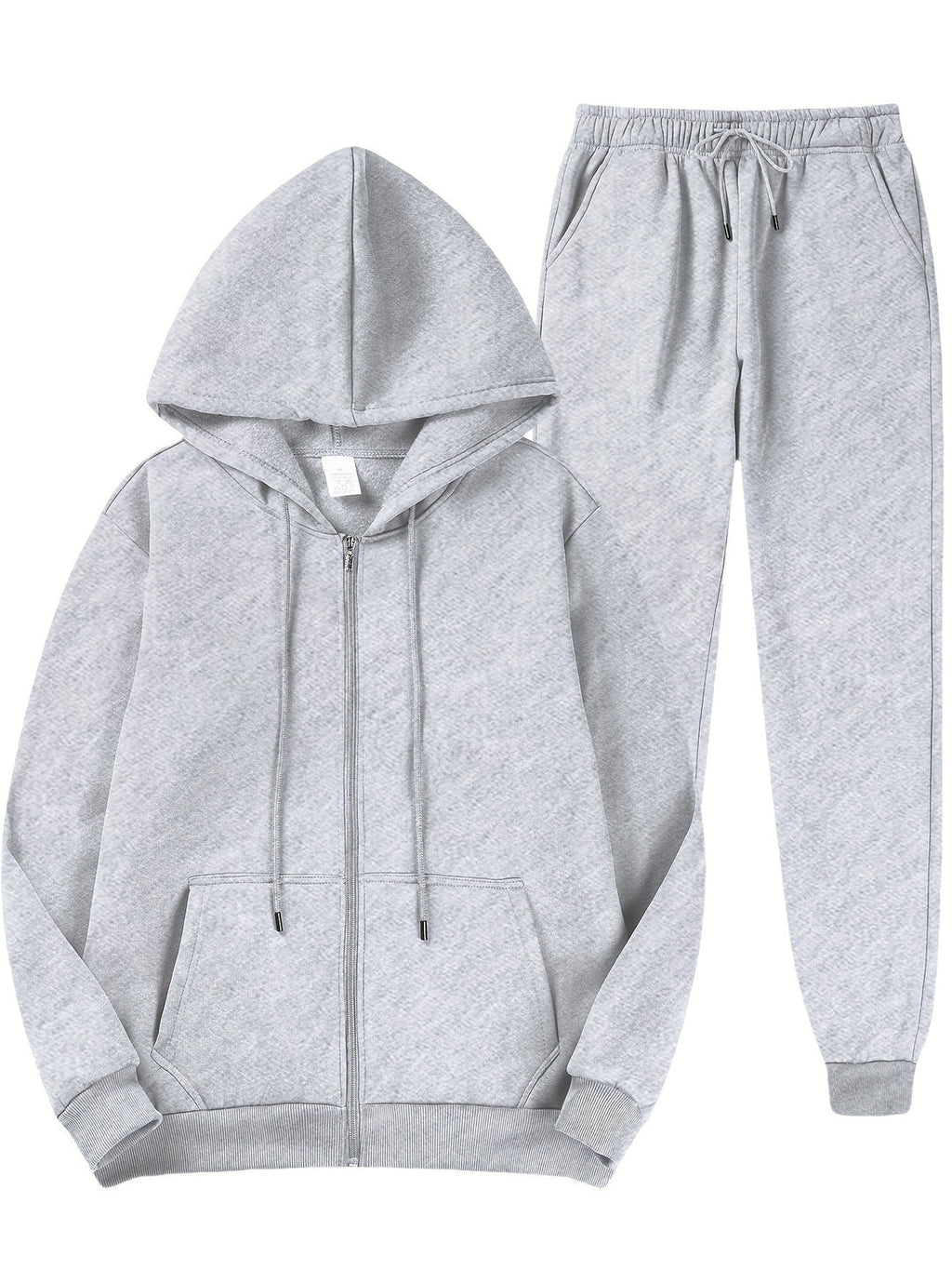Herren-Sweatanzug | Fleece gefüttert | Kapuzenpulli & Sweatpants mit Reißverschluss | Warm & lässig