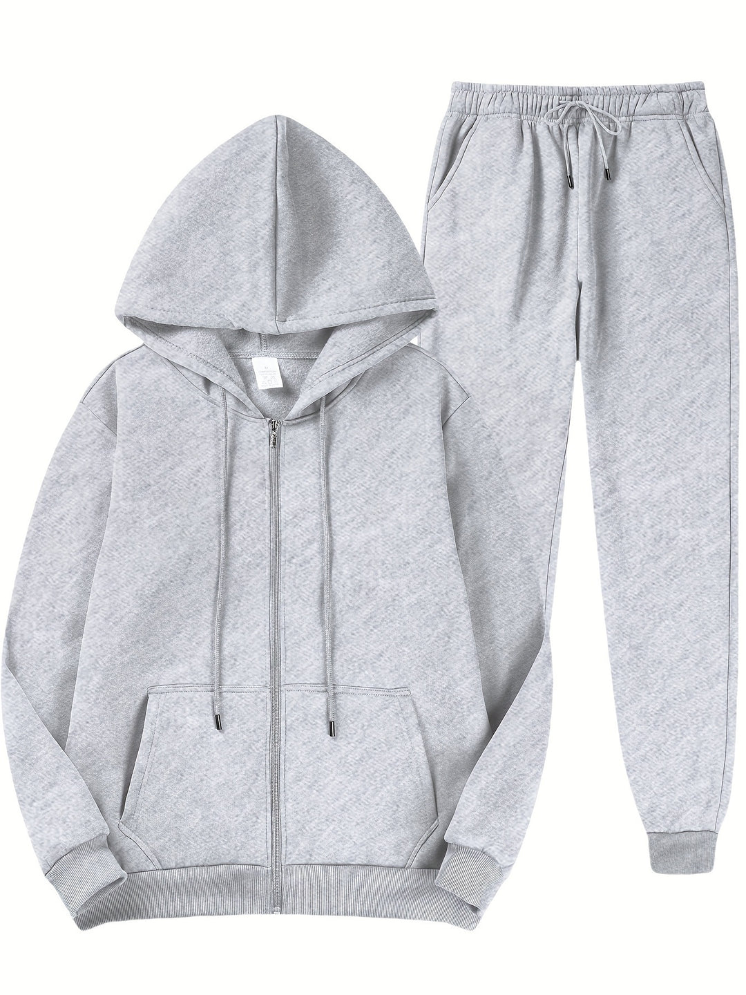 Herren-Sweatanzug | Fleece gefüttert | Kapuzenpulli & Sweatpants mit Reißverschluss | Warm & lässig