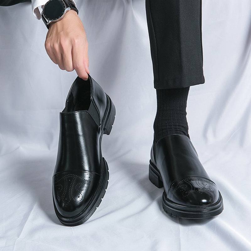 Klassische Slip-On-Schuhe aus echtem Leder für Männer mit elegantem Finish | Quinn