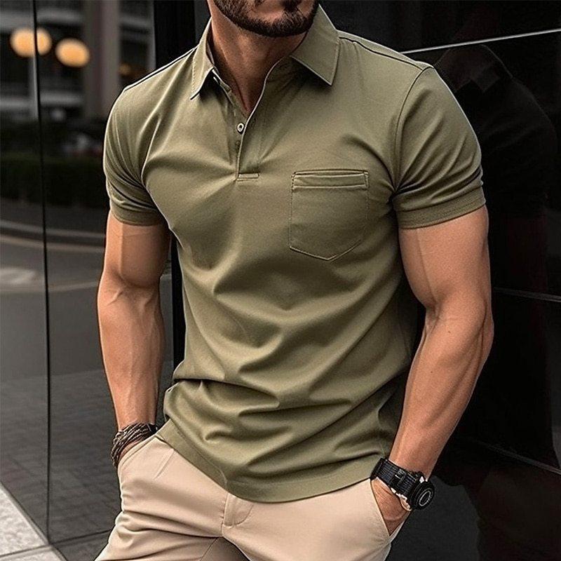 Herren Polo T-Shirt | Slim Fit Sportliches Modell | Seidig & Atmungsaktiv | Baumwolle & Polyester