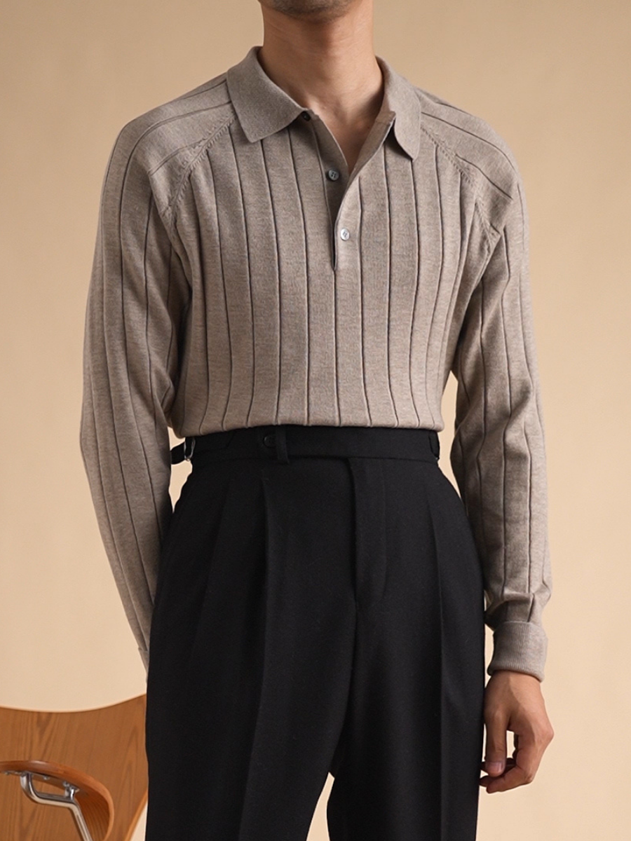 Anspruchsvolles Herren-Strickpolohemd mit zeitloser Eleganz und hohem Tragekomfort | Thomas