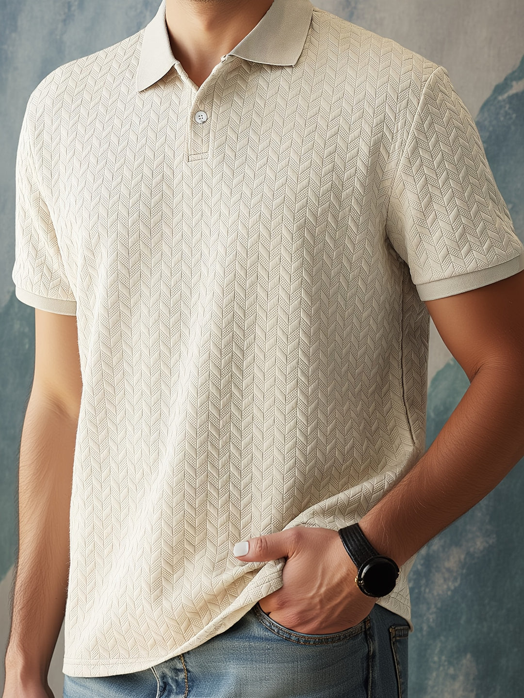 Herren-Poloshirt | Lässig & Bequem | Strickware | Leichter Stretch