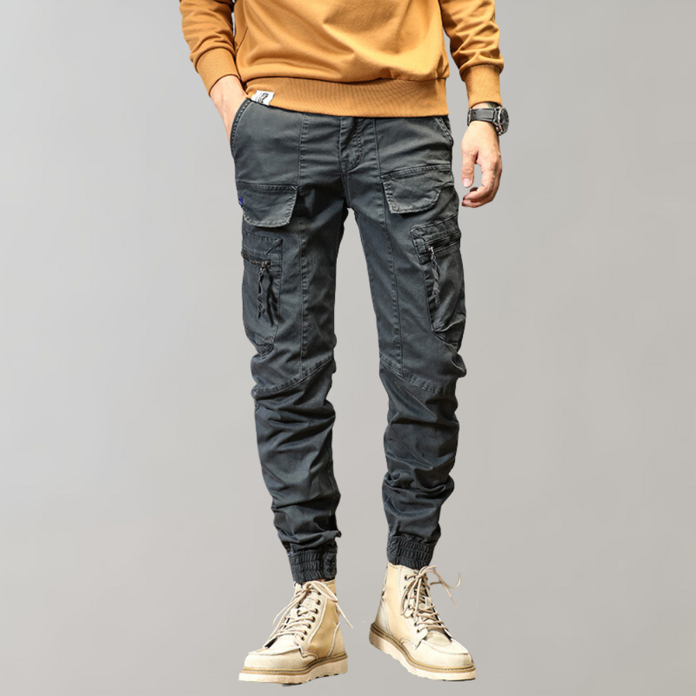 Herren Cargo Jogger | Multi-Pocket & Taktisch | Techwear Baumwolle | Outdoor Kleidung