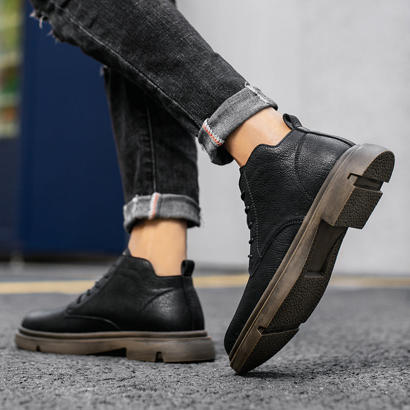 Herrenstiefel | Hochwertiges Leder | Rutschfest & Modisch | Britischer Stil