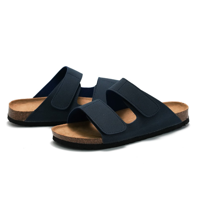 Herrensandalen | Doppelter Riemen & Geschlossener Verschluss | Komfortabel & Atmungsaktiv | Gummisohle