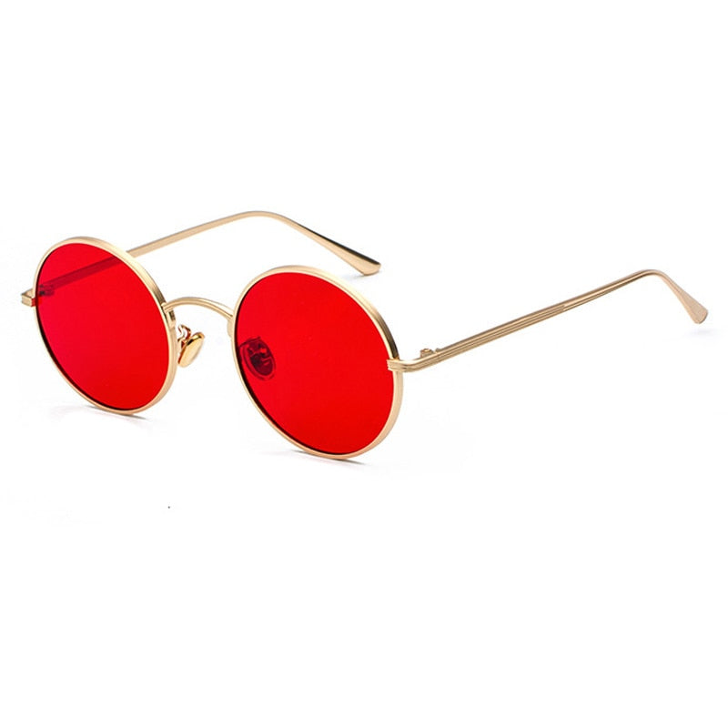 Sonnenbrille Herren | Runder Metallrahmen | Vintage Retro Look | Klassisches Design