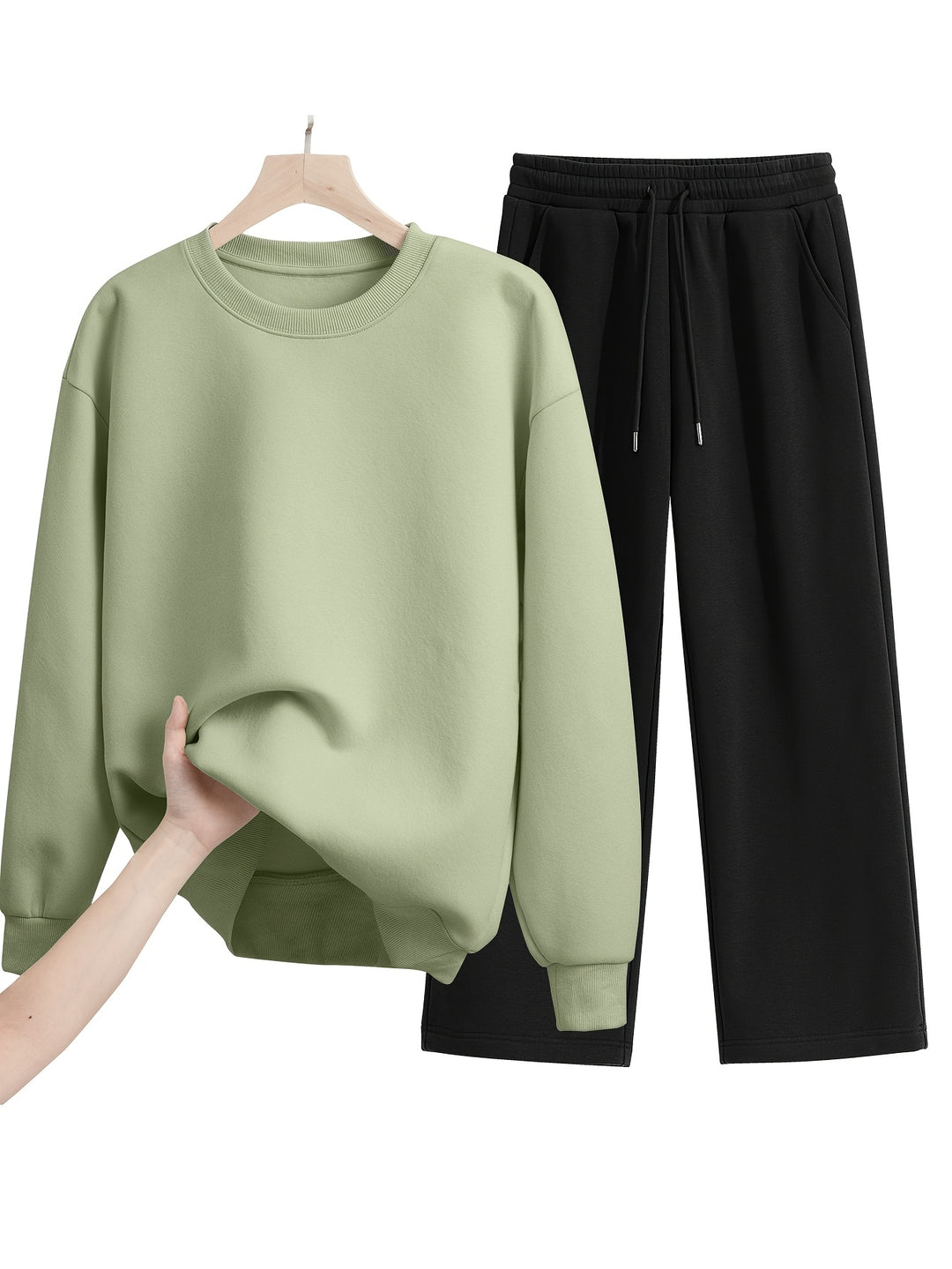 Zweiteiliges Set für Männer | Gerade Hose & Sweatshirt | Bequem & Trendy