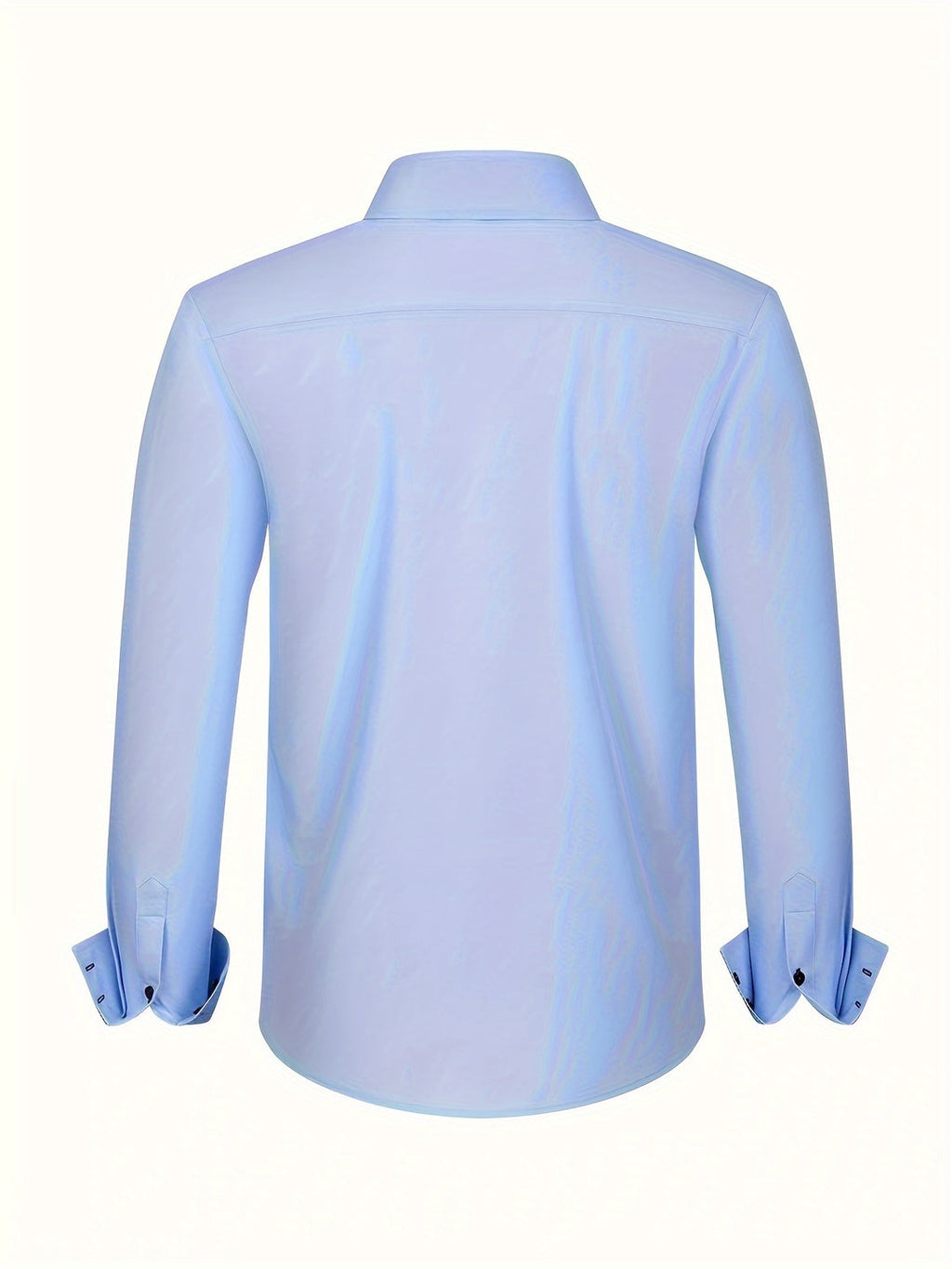 Herrenhemd | Double Row & Stretch | Hellblau & Kontrastmanschetten