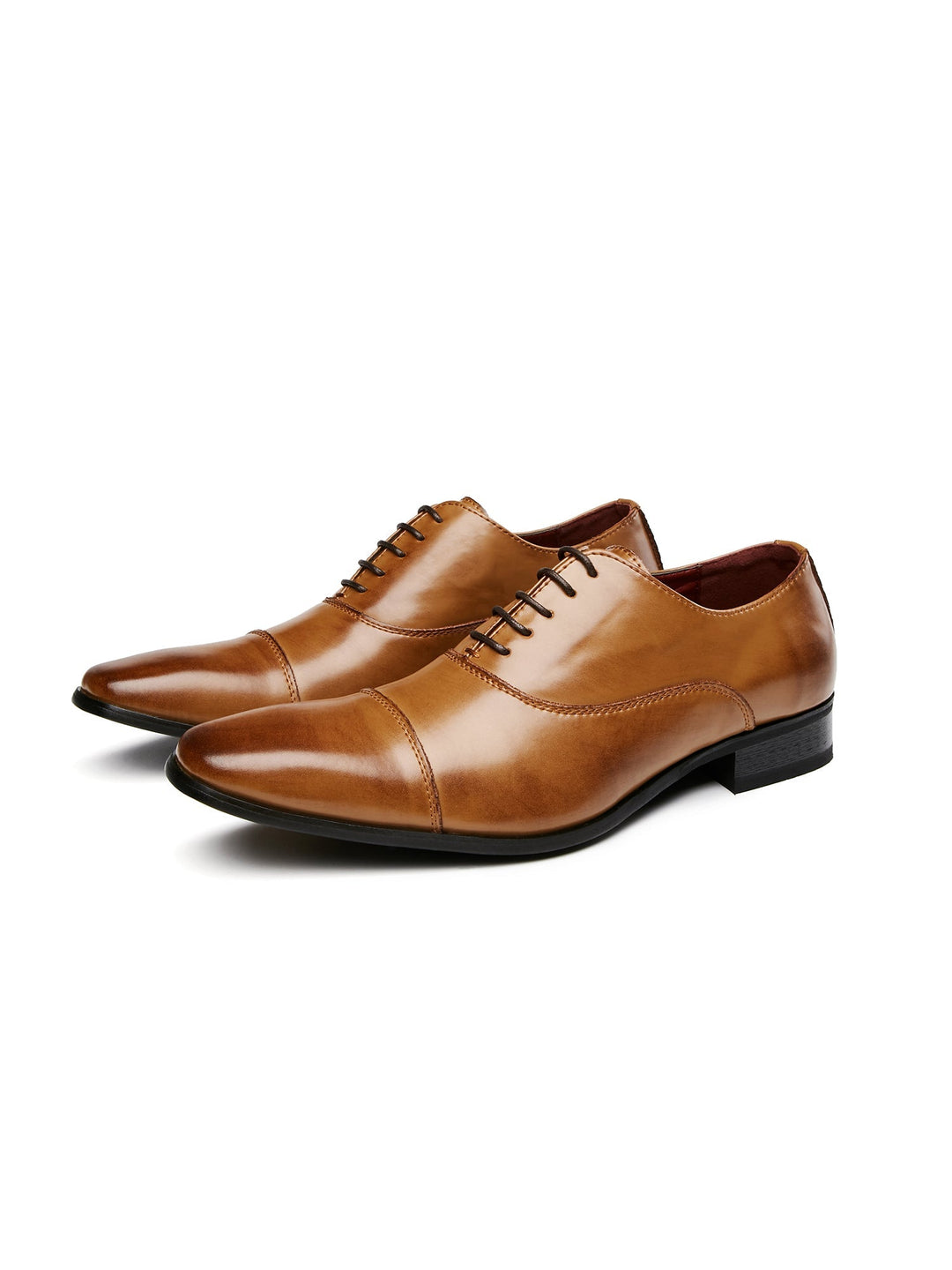 Herrenschnürschuhe | Echtes Leder | Polierte Oberfläche & Klassisches Design | Formell & Bequem